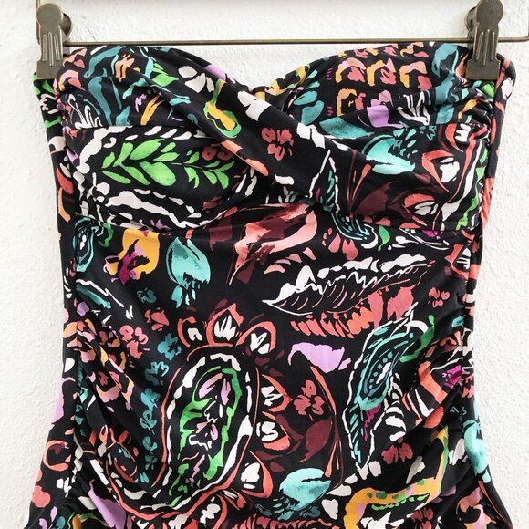 ANNE COLE Twist Front Paisley Swimsuit Size Medium - Picture 4 of 8
